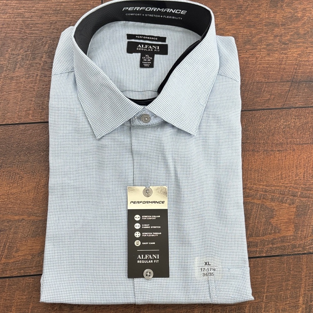 Alfani Men's Light Blue Dress Shirt